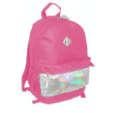 Backpack With Iridescent Panel Pink