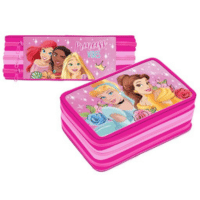 Official Princess Filled 3 Zipped Pencil Case