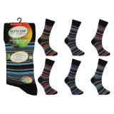 Mens Flexi-Top Non Elastic Socks Bright Stripe