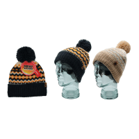 Ladies Heat Machine Nordic Design Sherpa Lined Bobble Hat