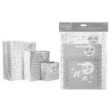 Silver Foil Gift Bags Pack Of 3