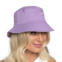 Ladies Lilac Cotton Bucket Hat