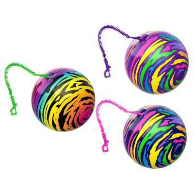 Neon Zebra Ball With Keychain 90g
