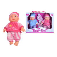 9" Vinyl Twin Dolls Baby In Window Box