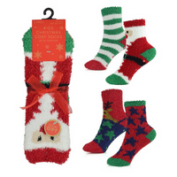 Kids 2 Pack Christmas Cosy Socks