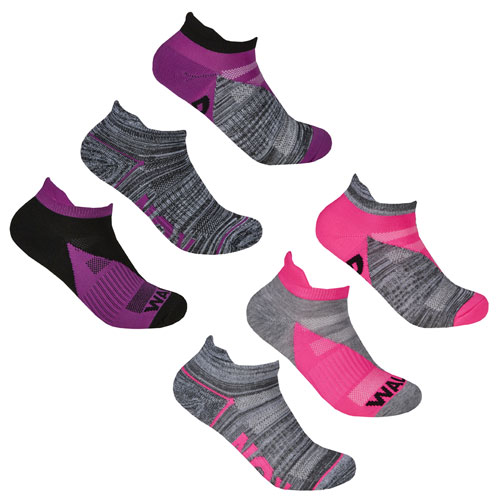 Ladies 3 Pack Work Out Trainer Socks Space Dye Marl