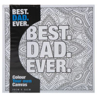 Colour Your Own Canvas Best Dad Design