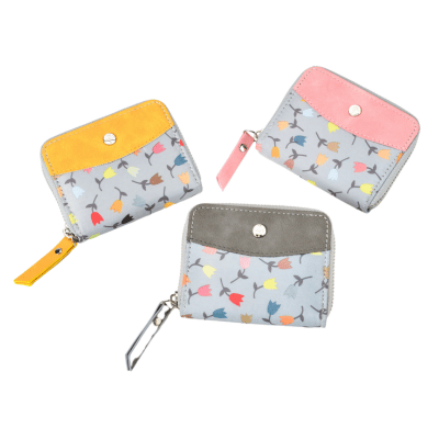 Tulip Design Zip Purse