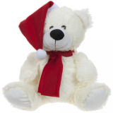 Christmas Bear With Hat And Scarf Soft Toy