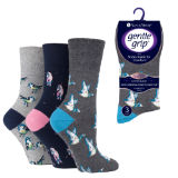 Ladies Gentle Grip Socks Fun Feet Love Birds