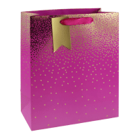 Large Gift Bag Pink Star Ombre Design