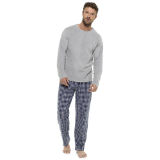 Mens Fleece Pyjama Set Checked Print