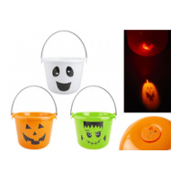 Halloween Projector Light Up Treat Bucket