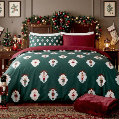 Christmas Nutcracker Bauble Rotary Duvet Set