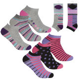 Ladies 3 Pack Trainer Socks Stripes