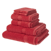 Luxury Touch 6 Piece Towel Bale Red With Ribbon