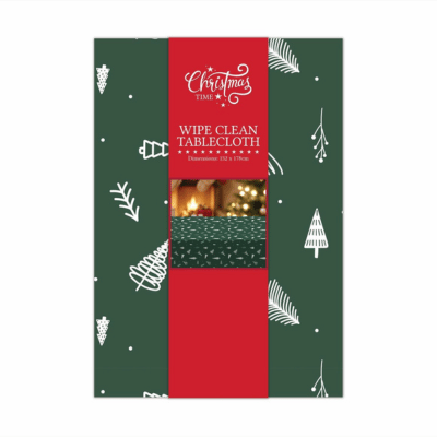Christmas Tree Design Wipe Clean Tablecloth