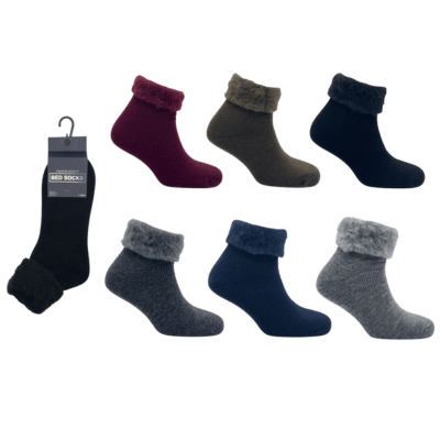 Mens Single Pair Premium Quality Brushed Bed Socks
