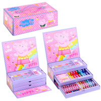 Official Peppa Pig 52 Piece Colouring Case