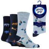 Mens Gentle Grip Fun Feet Socks Born Free