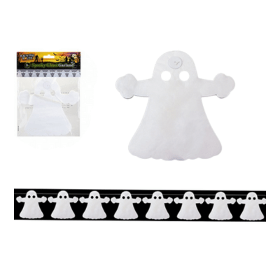 Paper Ghost Garland Decoration 3 Meter Length