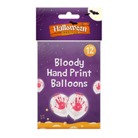 Halloween Bloody Handprint Balloons 12 Pack