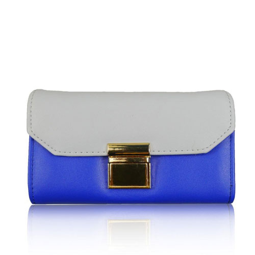 blue and gold purse