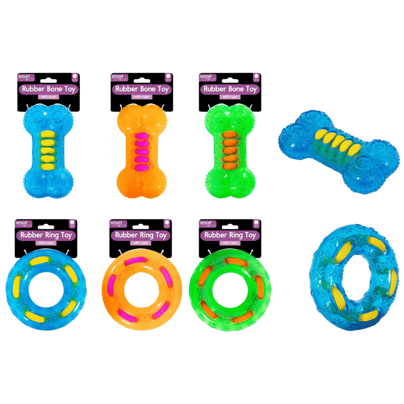 Strong Rubber Ring And Bone Dog Toys