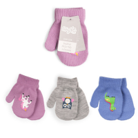 Babies Single Pair Printed Mittens