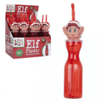 Reusable Red Plastic Bottle With Elf Head - Carton Price