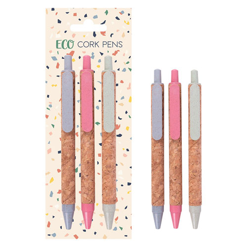 Eco Cork Pens 3 Pack