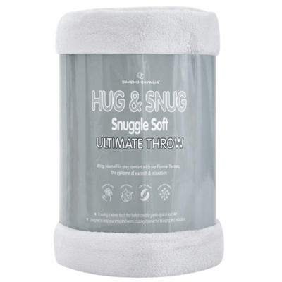 Hug & Snug Snuggle Soft Ultimate Throw - Silver