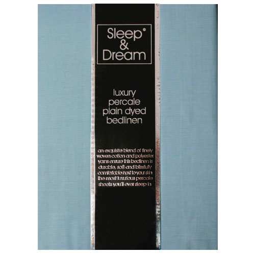 Luxury Percale Fitted Bed Sheet Duck Egg