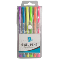 Gel Pens Pastel 6 Pack