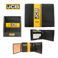 Genuine Leather Pop Fasten Card + Coin JCB Wallet RFID Secure