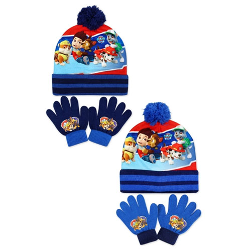 paw patrol hat and gloves