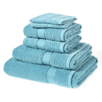 Luxury Touch 6 Piece Towel Bale Teal With Ribbon