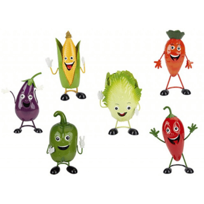 Wobbly Metal Vegetable Garden Ornaments