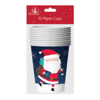 Santa Claus Christmas Party Cups 8 Pack