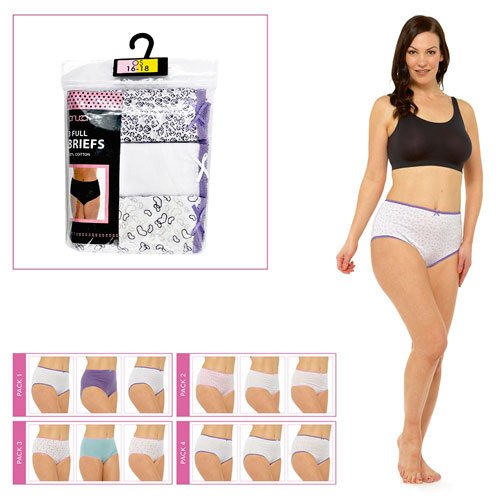 Ladies Printed Mama Briefs 3 Pack| Wholesale Underwear | Wholesale ...