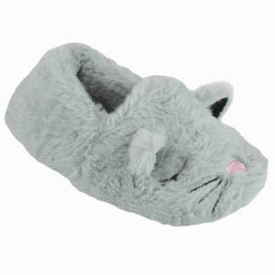 Kids Cat Slipper - Grey