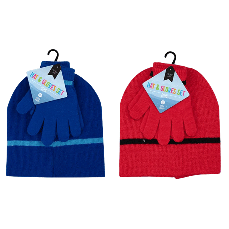 Boys Beanie Hat And Gloves Set