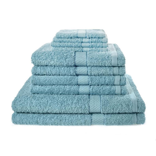 10 Piece Luxury Towel Bale Set With Ribbon Aqua | Wholesale Towels ...