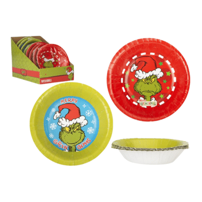 Official The Grinch Paper Bowl 6 Pack 7"