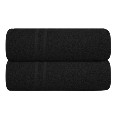 Luxury Soft Cotton Chevron Hand Towel Black