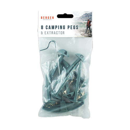 Camping Pegs & Extractor 9 Piece