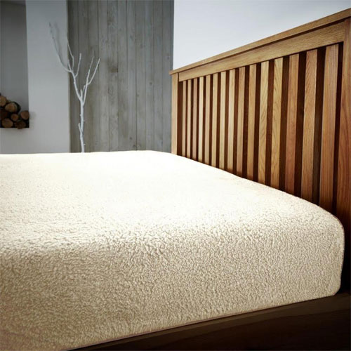 Super Soft Teddy Feel Fitted Bed Sheet Cream