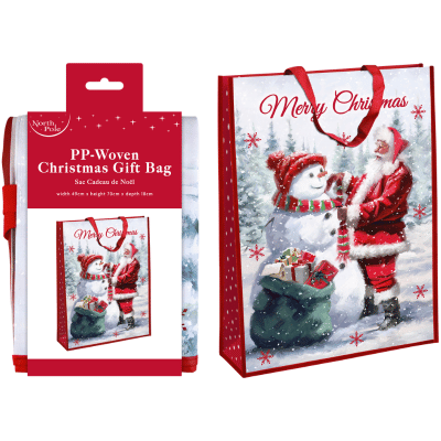 PP-Woven Jumbo Traditional Santa Gift Bag