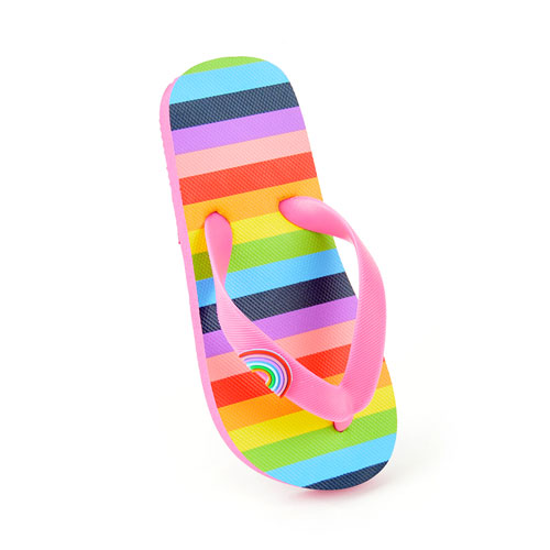Girls Rainbow Print Flip Flops | Wholesale Footwear | Girls Footwear ...