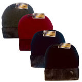 Adult Beanie Hat With Faux Fur Lining